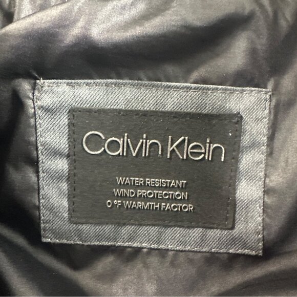 Calvin Klein Men's Water Resistant Zip Front Navy Blue Puffer Jacket Sz M - Picture 5 of 16